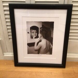 Black and white “First Shave” framed picture